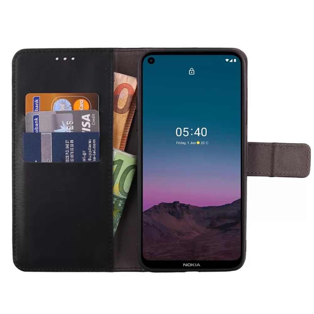 VOLTE-TEL ALLURE ΘΗΚΗ NOKIA 5.4 6.39  MAGNET BOOK STAND CLIP BLACK - Image 3