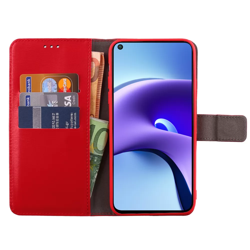 VOLTE-TEL ALLURE ΘΗΚΗ XIAOMI REDMI NOTE 9T 5G 6.53in  MAGNET BOOK STAND CLIP RED - Image 5