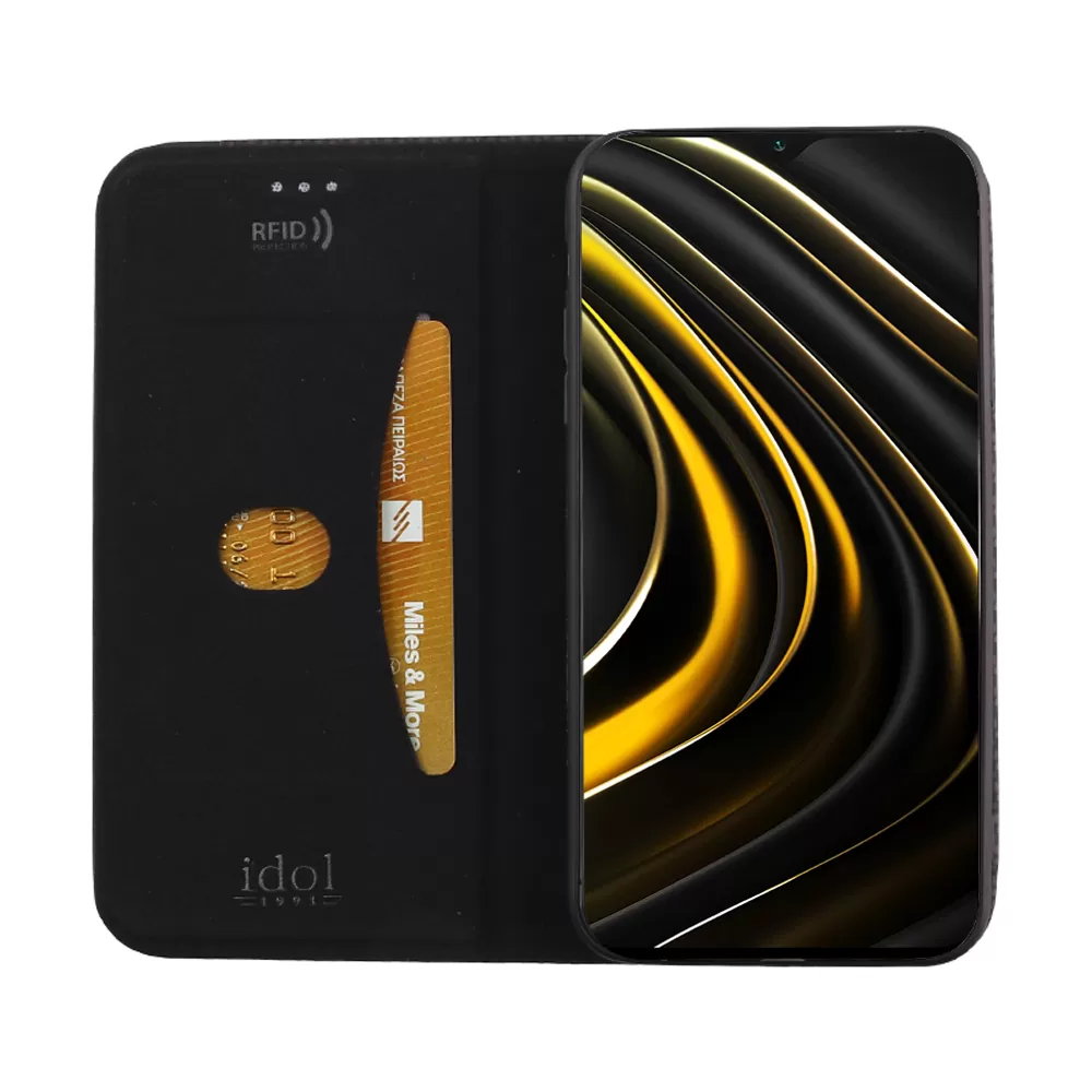 IDOL 1991 ELITE ΘΗΚΗ XIAOMI POCO M3 6.53in  ANTI-RFID BOOK STAND BLACK - Image 6