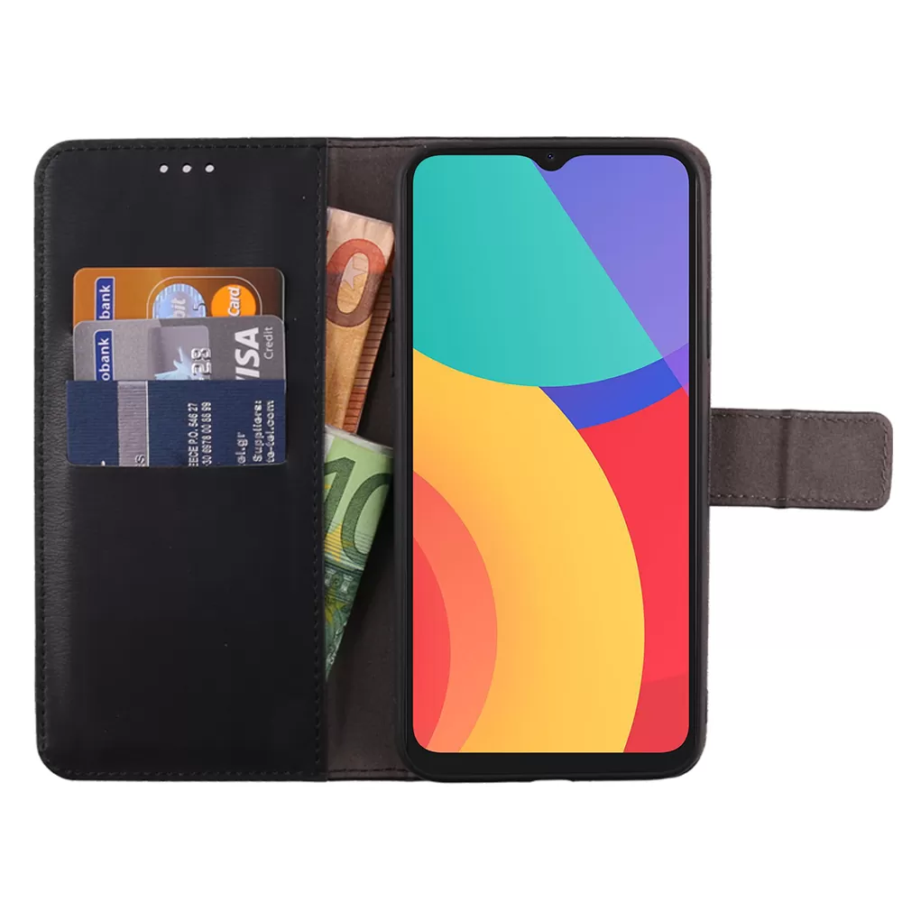 VOLTE-TEL ALLURE ΘΗΚΗ ALCATEL 1S 2021 6.52in  MAGNET BOOK STAND CLIP BLACK - Image 3