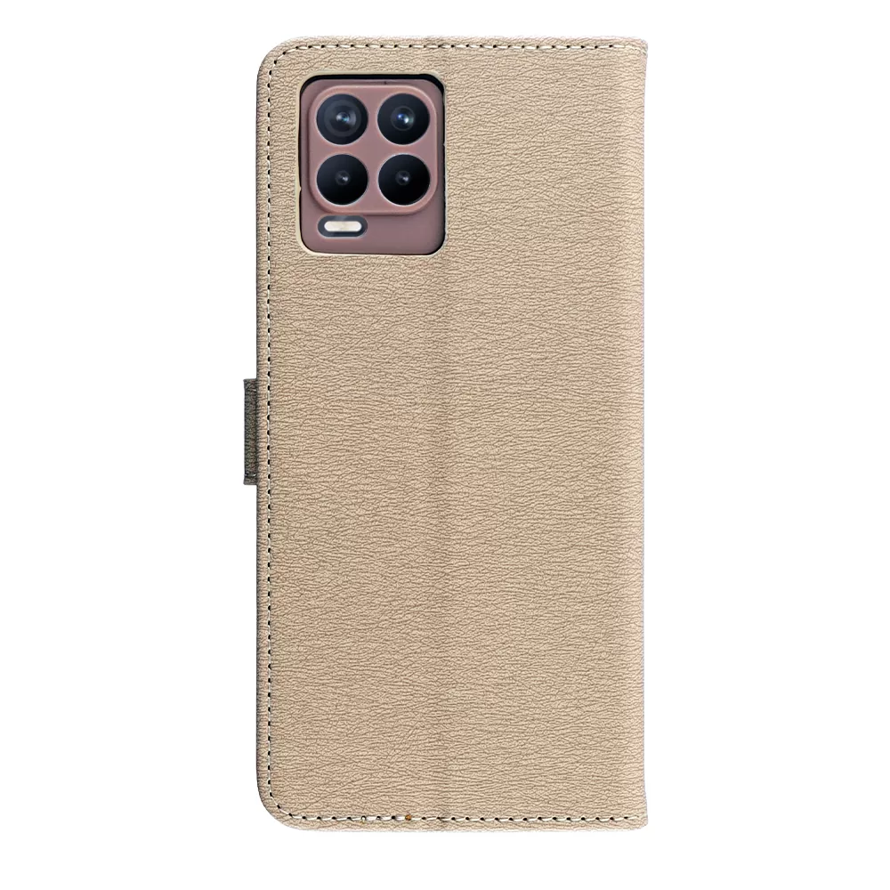 VOLTE-TEL ALLURE ΘΗΚΗ REALME 8 PRO 6.4in  MAGNET BOOK STAND CLIP GOLD - Image 5