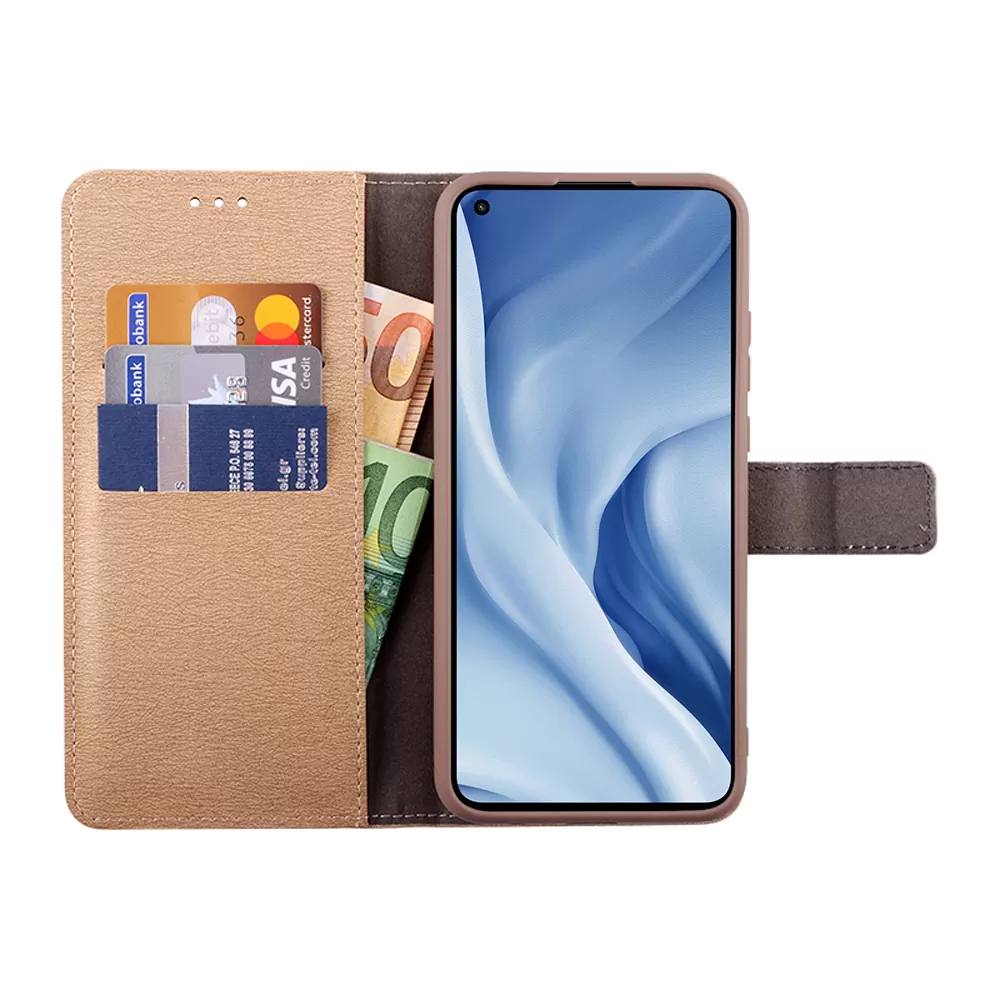 VOLTE-TEL ALLURE ΘΗΚΗ XIAOMI MI 11 6.81in  MAGNET BOOK STAND CLIP GOLD - Image 5