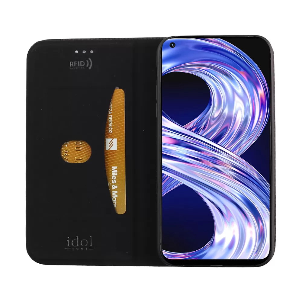 IDOL 1991 ELITE ΘΗΚΗ REALME 8 5G 6.5in  ANTI-RFID BOOK STAND BLACK - Image 6