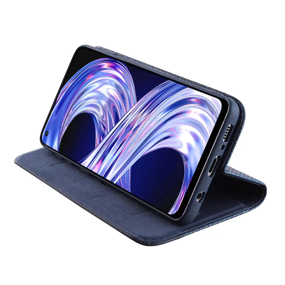 IDOL 1991 ELITE ΘΗΚΗ REALME 8 5G 6.5in  ANTI-RFID BOOK STAND BLUE - Image 4