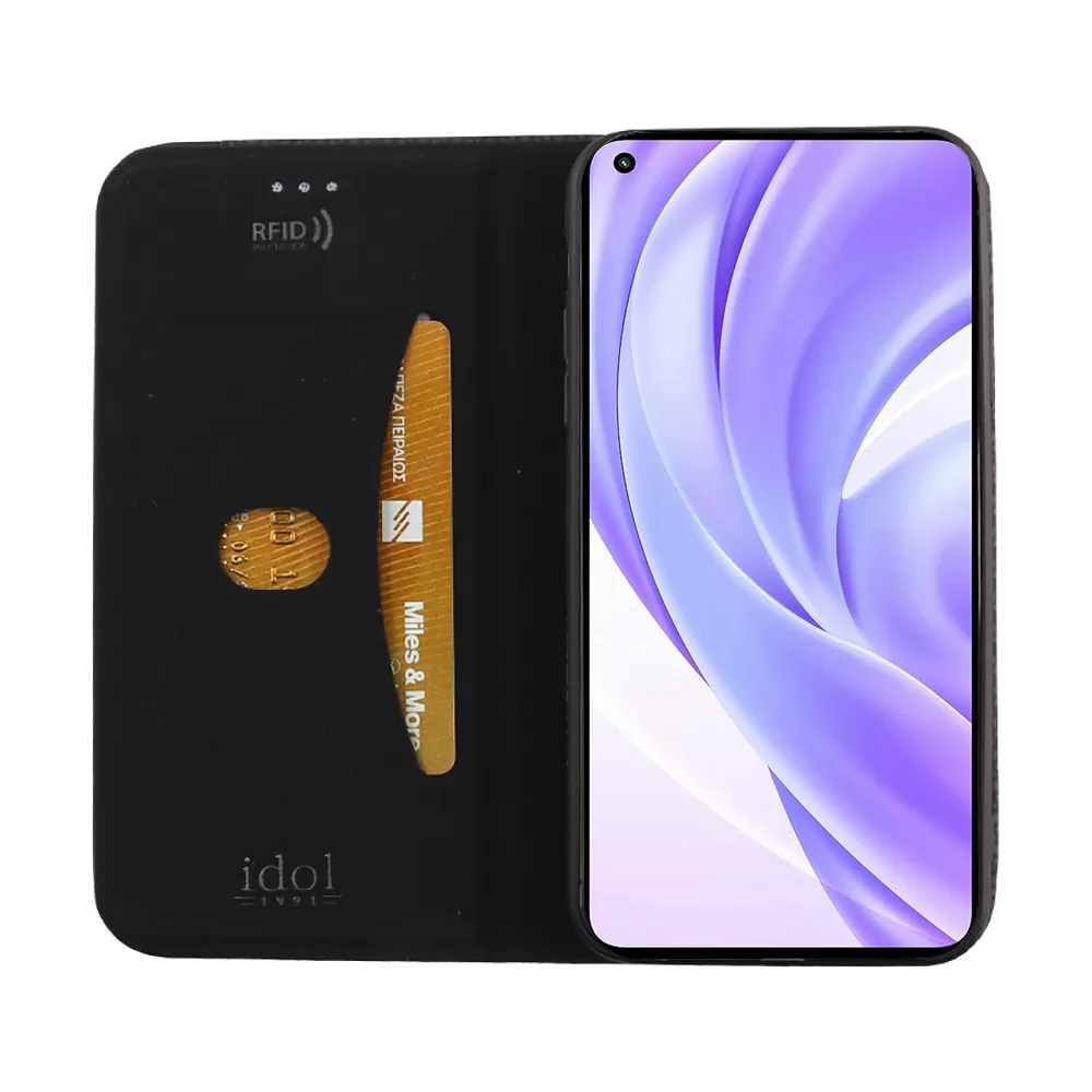 IDOL 1991 ELITE ΘΗΚΗ XIAOMI MI 11 LITE/MI 11 LITE 5G 6.55in  ANTI-RFID BOOK STAND BLACK - Image 6