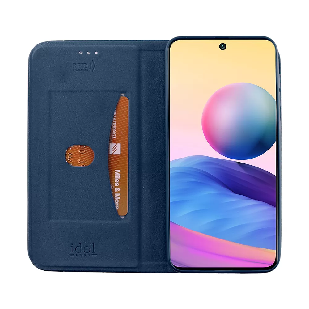 IDOL 1991 ELITE ΘΗΚΗ XIAOMI REDMI NOTE 10 5G 6.5in  ANTI-RFID BOOK STAND BLUE - Image 6
