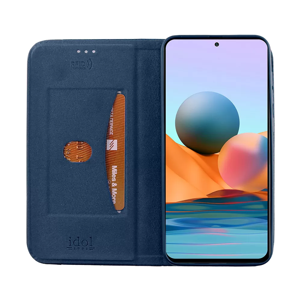 IDOL 1991 ELITE ΘΗΚΗ XIAOMI REDMI NOTE 10 PRO 6.67in  ANTI-RFID BOOK STAND BLUE - Image 6