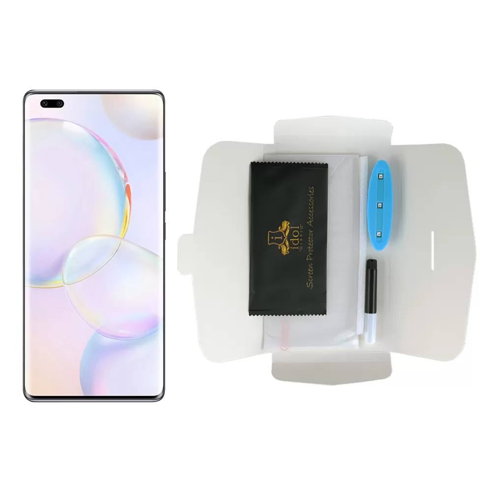IDOL 1991 UV TEMPERED GLASS HONOR 50 PRO 6.72in 9H 0.20mm 10D SEMI WITH GLUE-TOOL FINGER UNLOCK FULL COVER TRANSPARENT - Image 5