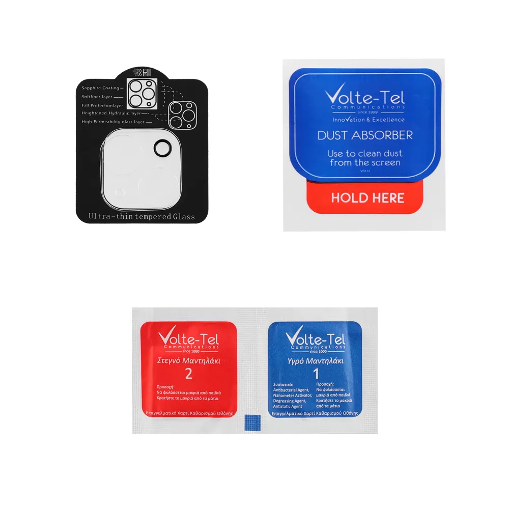 VOLTE-TEL CAMERA TEMPERED GLASS IPHONE 13 MINI 5.4in/IPHONE 13 6.1in 9H 0.25mm 3D CURVED - Image 5