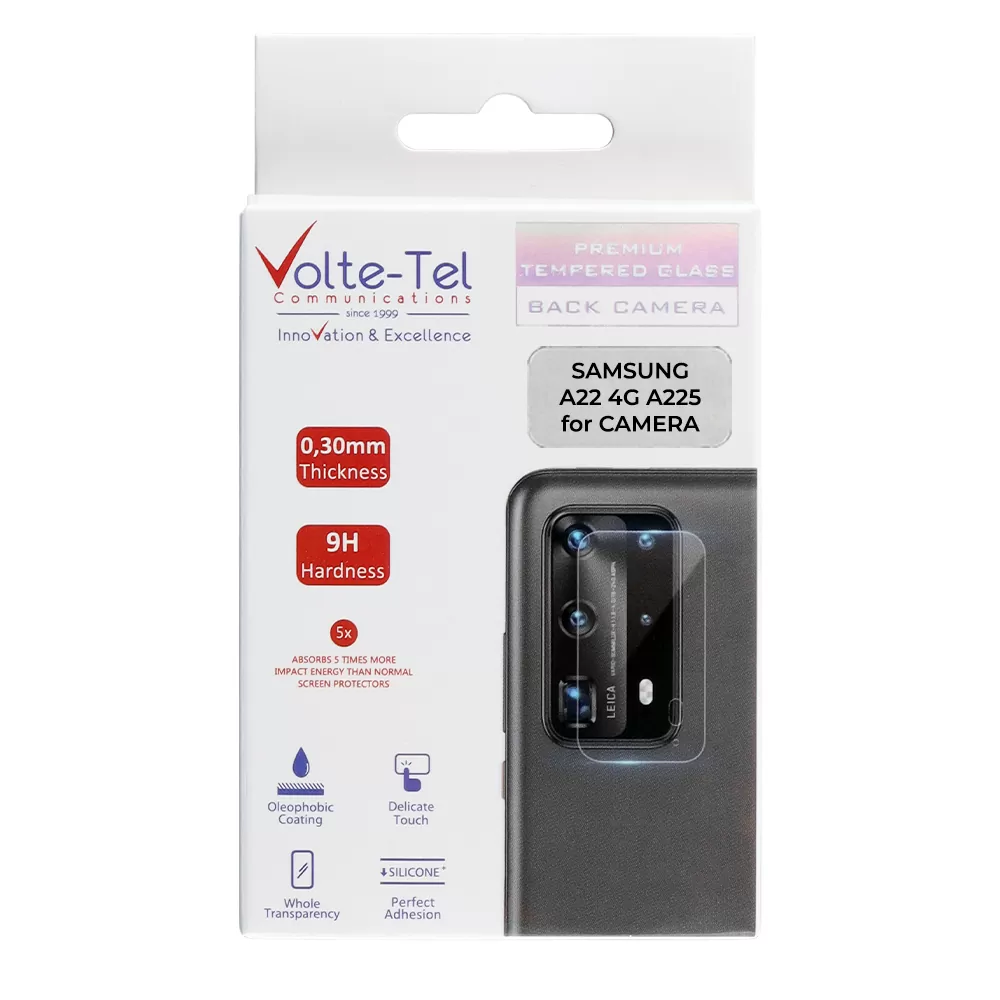 VOLTE-TEL CAMERA TEMPERED GLASS SAMSUNG A22 4G A225 6.4in 9H 0.30mm - Image 2