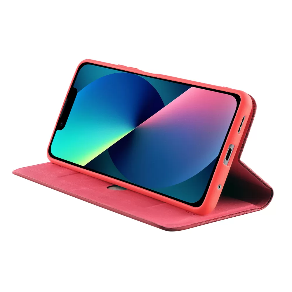 IDOL 1991 ELITE ΘΗΚΗ IPHONE 13 6.1in  ANTI-RFID BOOK STAND RED - Image 4