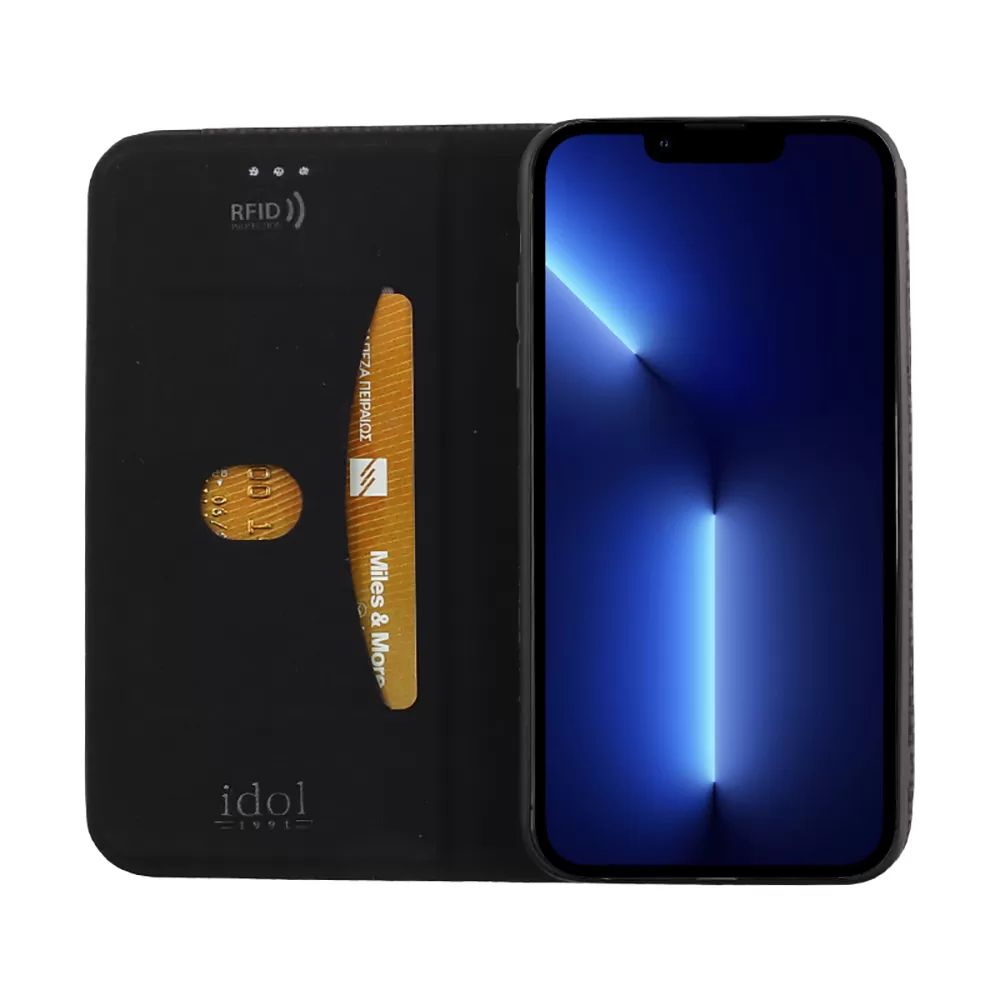 IDOL 1991 ELITE ΘΗΚΗ IPHONE 13 PRO 6.1in  ANTI-RFID BOOK STAND BLACK - Image 6