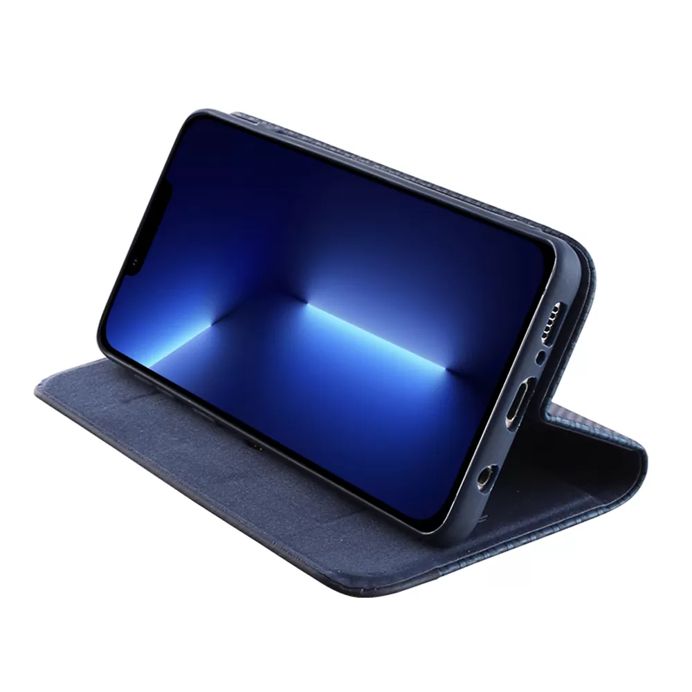 IDOL 1991 ELITE ΘΗΚΗ IPHONE 13 PRO 6.1in  ANTI-RFID BOOK STAND BLUE - Image 4