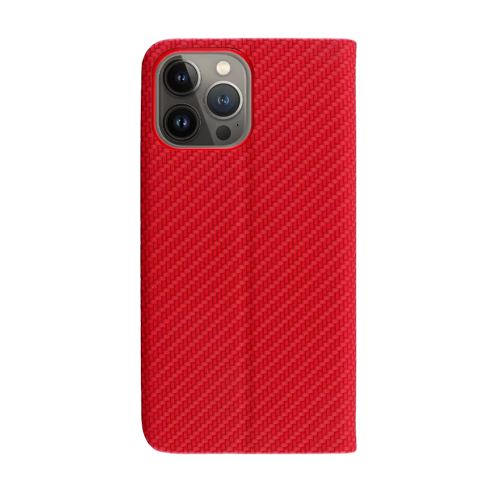 IDOL 1991 ELITE ΘΗΚΗ IPHONE 13 PRO MAX 6.7in  ANTI-RFID BOOK STAND RED - Image 7