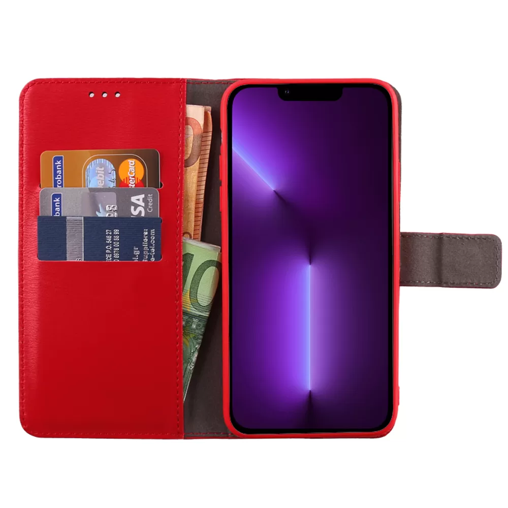 VOLTE-TEL ALLURE ΘΗΚΗ IPHONE 13 PRO MAX 6.7in  MAGNET BOOK STAND CLIP RED - Image 5