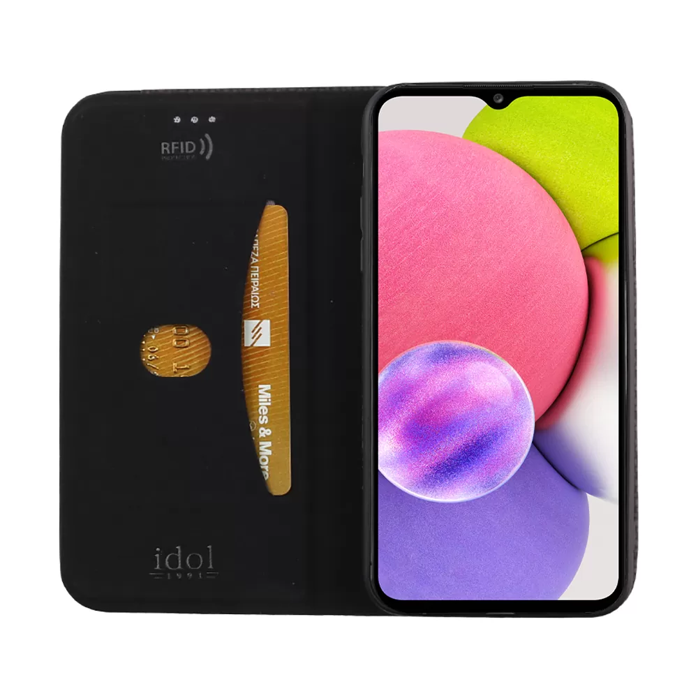 IDOL 1991 ELITE ΘΗΚΗ SAMSUNG A03s A037 6.5in  ANTI-RFID BOOK STAND BLACK - Image 6