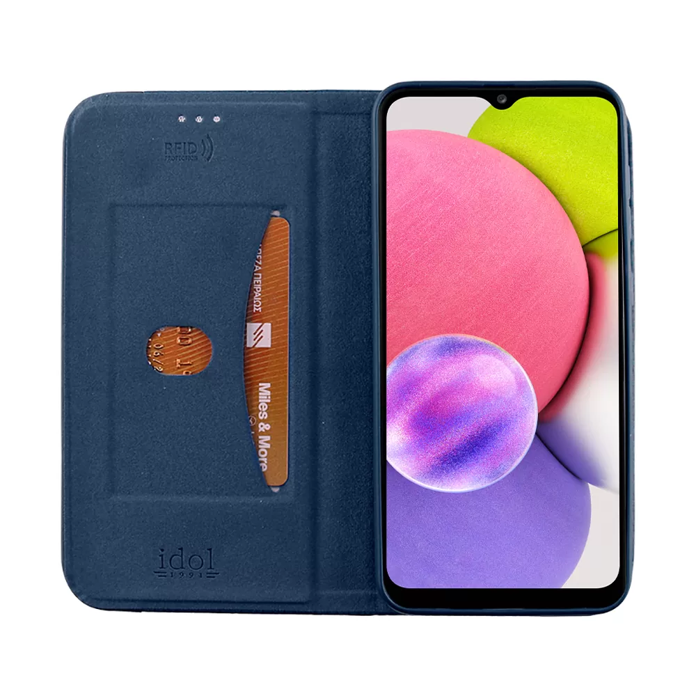 IDOL 1991 ELITE ΘΗΚΗ SAMSUNG A03s A037 6.5in  ANTI-RFID BOOK STAND BLUE - Image 6