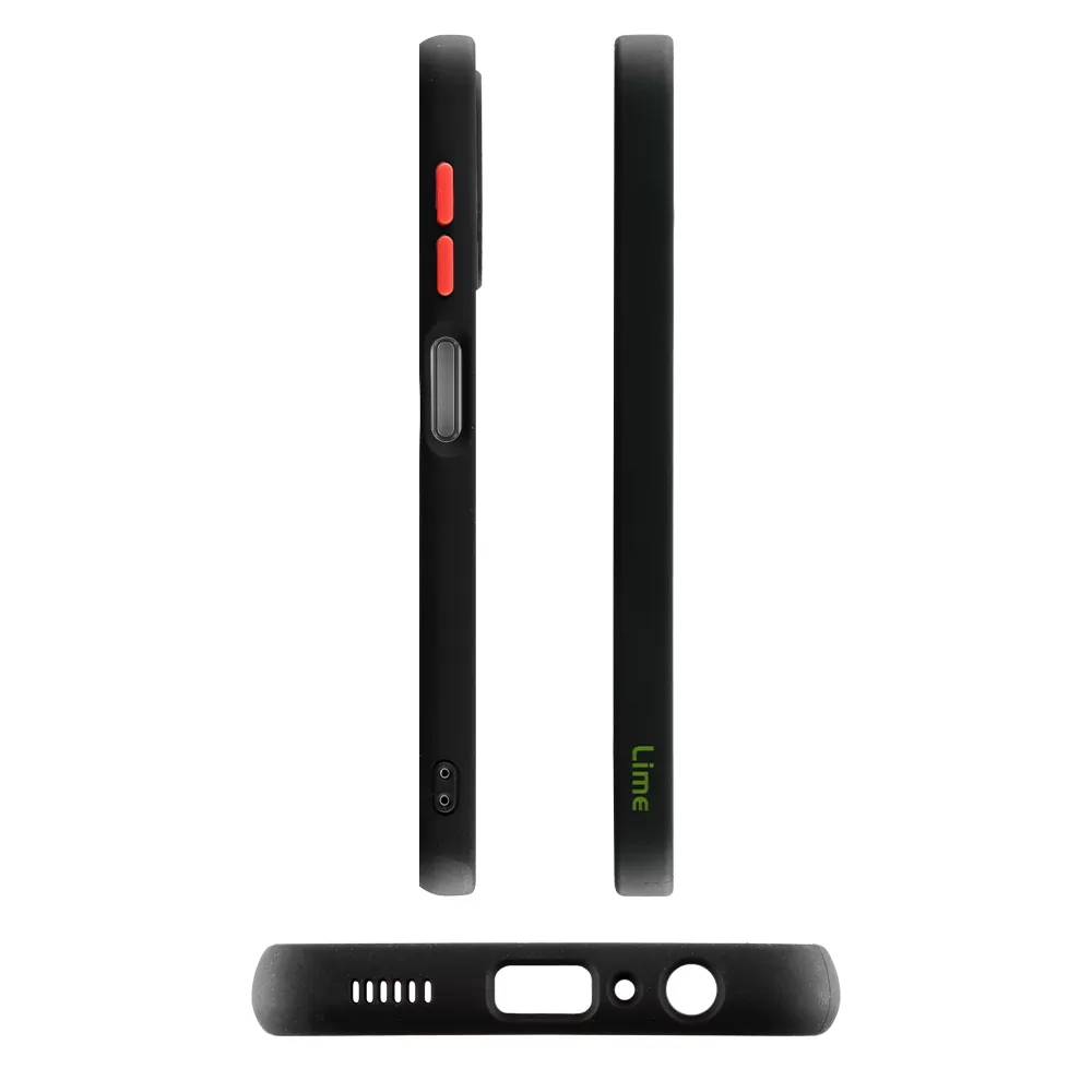 LIME HARDSHELL FUSION ΘΗΚΗ SAMSUNG A03s A037 6.5in  FULL CAMERA PROTECTION BLACK WITH RED KEYS - Image 3