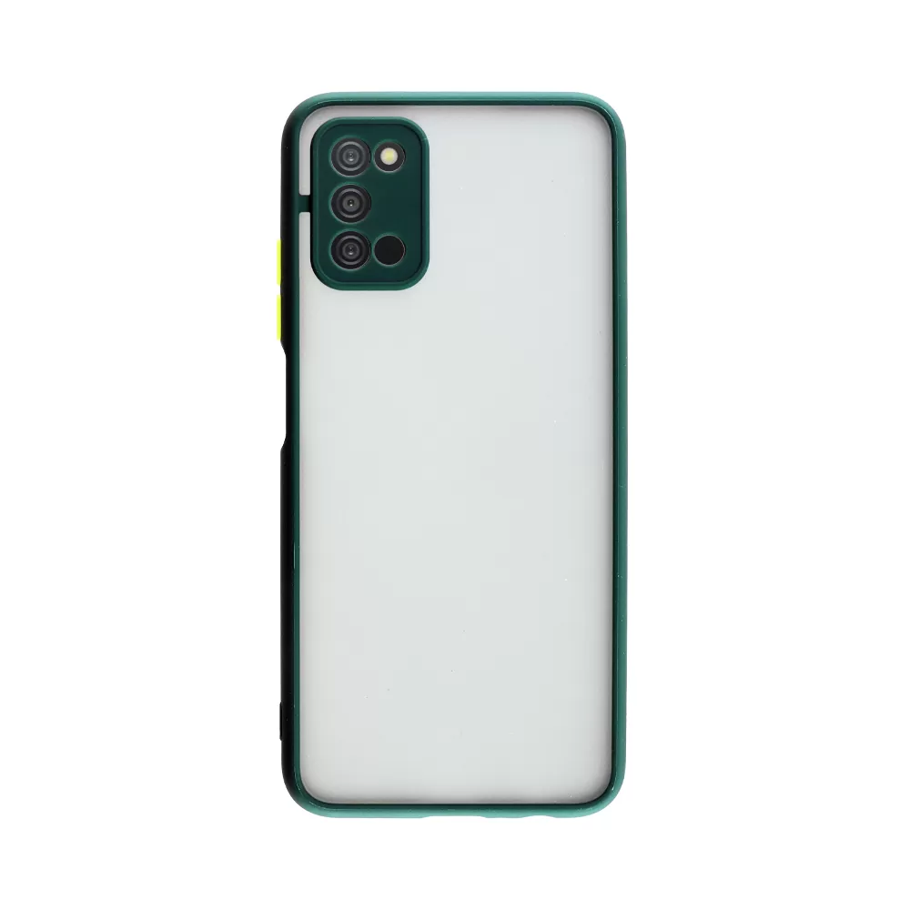 LIME HARDSHELL FUSION ΘΗΚΗ SAMSUNG A03s A037 6.5in  FULL CAMERA PROTECTION DARK GREEN WITH YELLOW KEYS - Image 7