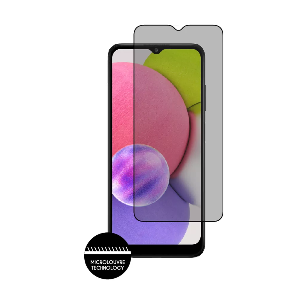 IDOL 1991 PREMIUM PRIVACY ANTISPY TEMPERED GLASS SAMSUNG A03s A037 6.5in 9H 0.25mm SEMI CURVED FULL GLUE BLACK - Image 6