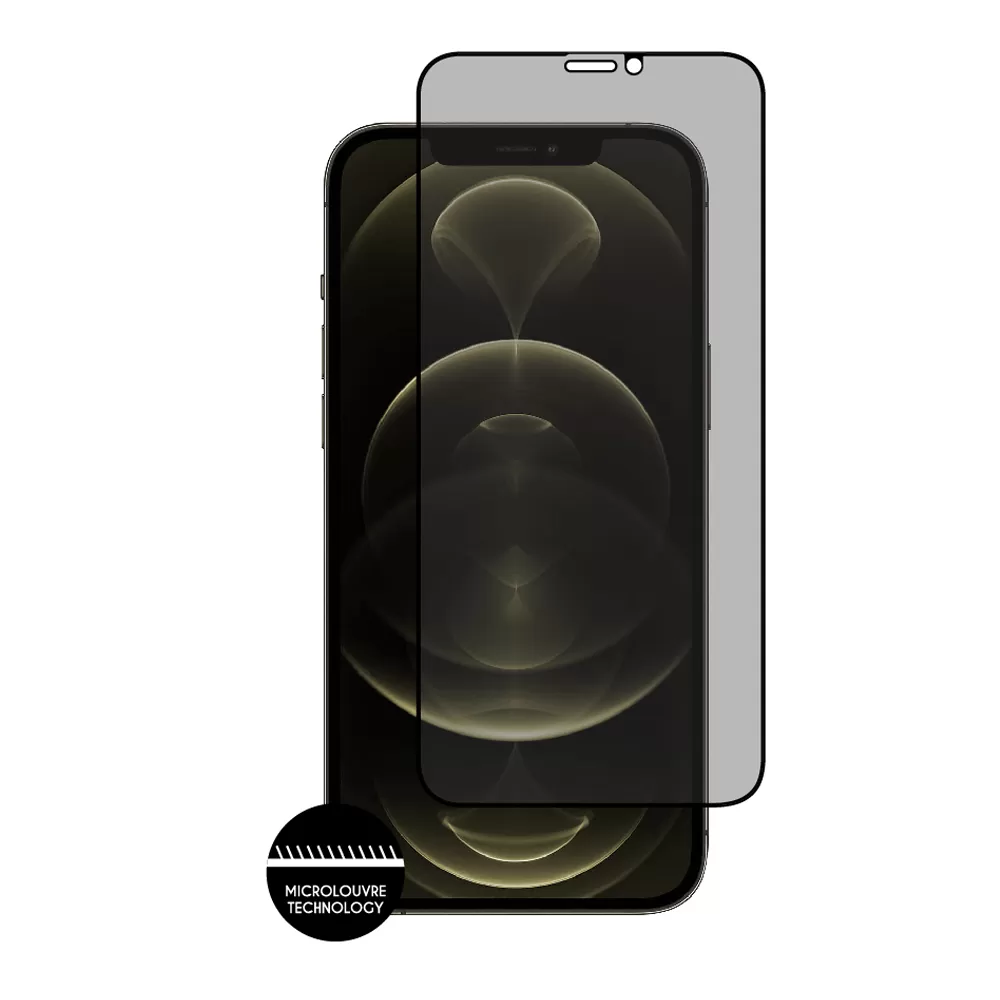 IDOL 1991 PRIVACY ANTISPY TEMPERED GLASS IPHONE 12 PRO/IPHONE 12 6.1in 9H 0.25mm SEMI CURVED FULL GLUE BLACK - Image 7
