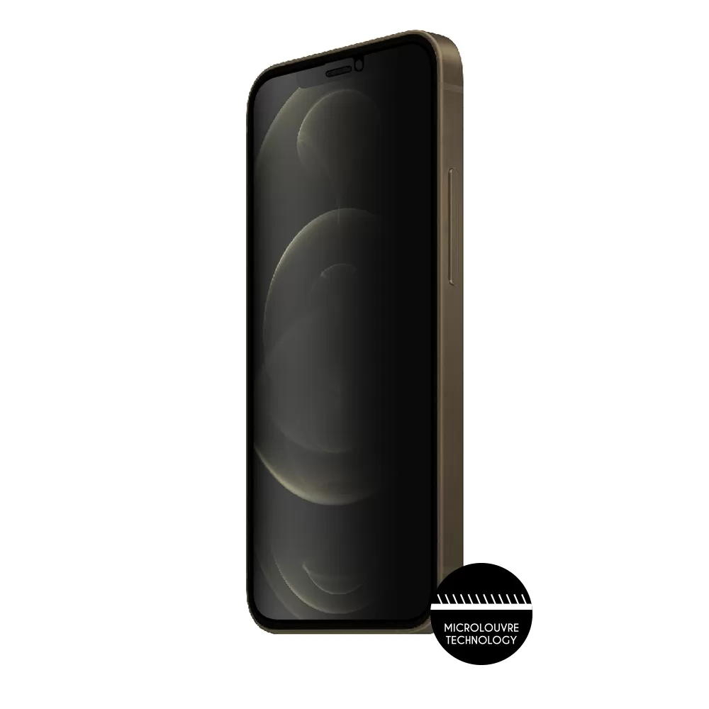 IDOL 1991 PRIVACY ANTISPY TEMPERED GLASS IPHONE 12 PRO/IPHONE 12 6.1in 9H 0.25mm SEMI CURVED FULL GLUE BLACK - Image 6