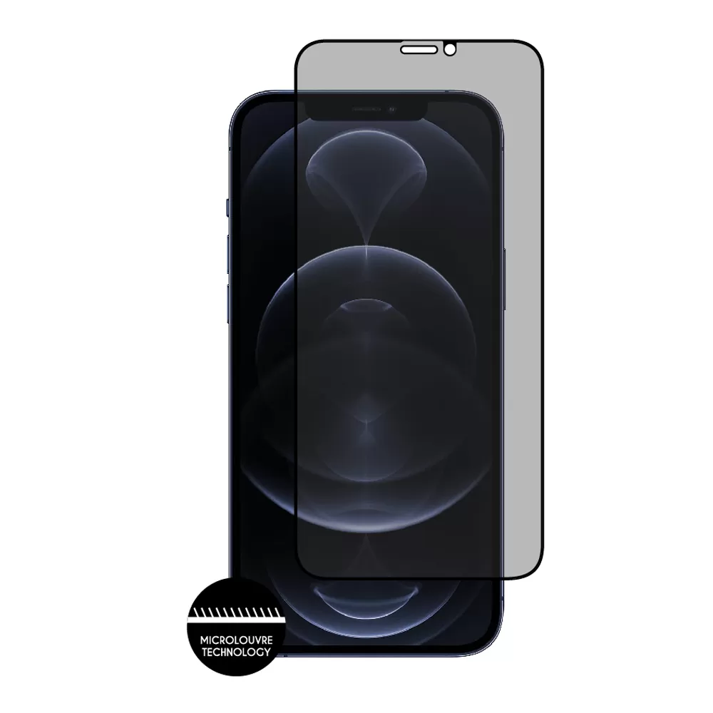 IDOL 1991 PRIVACY ANTISPY TEMPERED GLASS IPHONE 12 PRO MAX 6.7in 9H 0.25mm SEMI CURVED FULL GLUE BLACK - Image 6