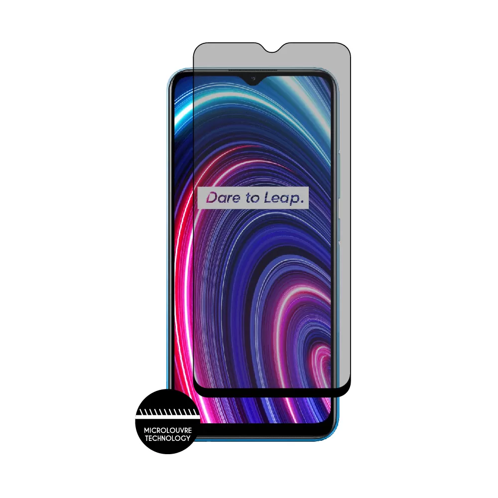 IDOL 1991 PRIVACY ANTISPY TEMPERED GLASS REALME C21Y/C25Y 6.5in 9H 0.25mm SEMI CURVED FULL GLUE BLACK - Image 7
