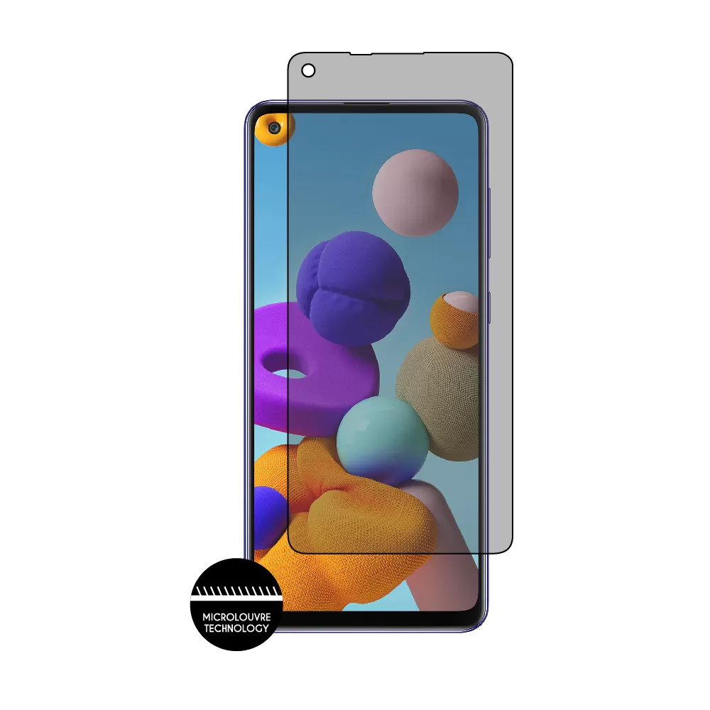 IDOL 1991 PRIVACY ANTISPY TEMPERED GLASS SAMSUNG A21 A217 6.5in 9H 0.25mm SEMI CURVED FULL GLUE BLACK - Image 7