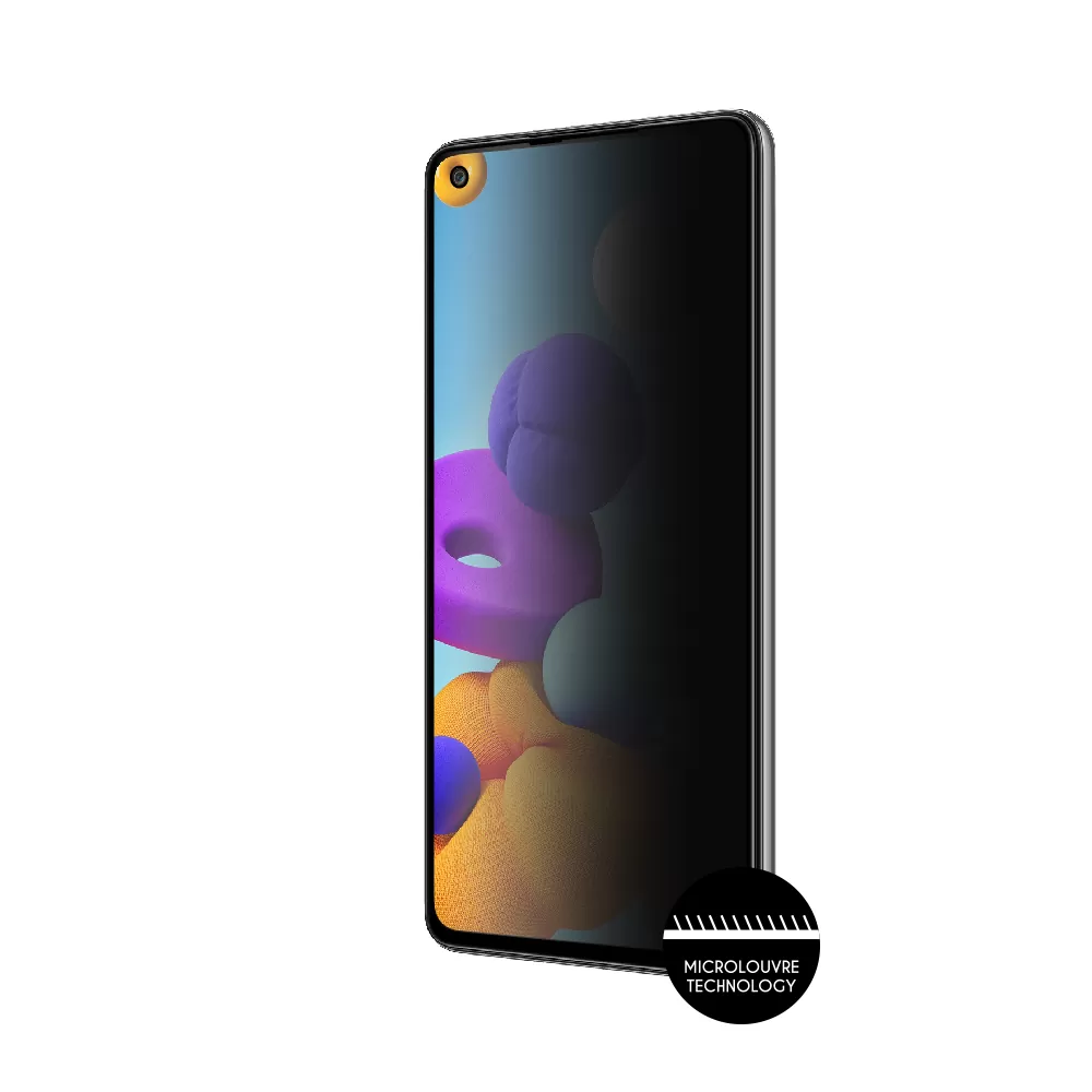 IDOL 1991 PRIVACY ANTISPY TEMPERED GLASS SAMSUNG A21 A217 6.5in 9H 0.25mm SEMI CURVED FULL GLUE BLACK - Image 6
