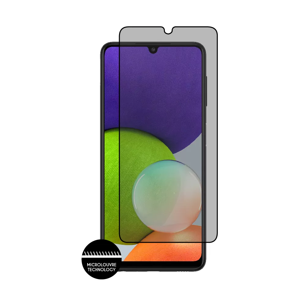 IDOL 1991 PRIVACY ANTISPY TEMPERED GLASS SAMSUNG A22 4G A225 6.4in 9H 0.25mm SEMI CURVED FULL GLUE BLACK - Image 7