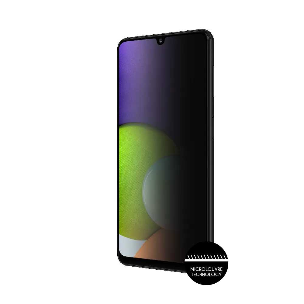 IDOL 1991 PRIVACY ANTISPY TEMPERED GLASS SAMSUNG A22 4G A225 6.4in 9H 0.25mm SEMI CURVED FULL GLUE BLACK - Image 6