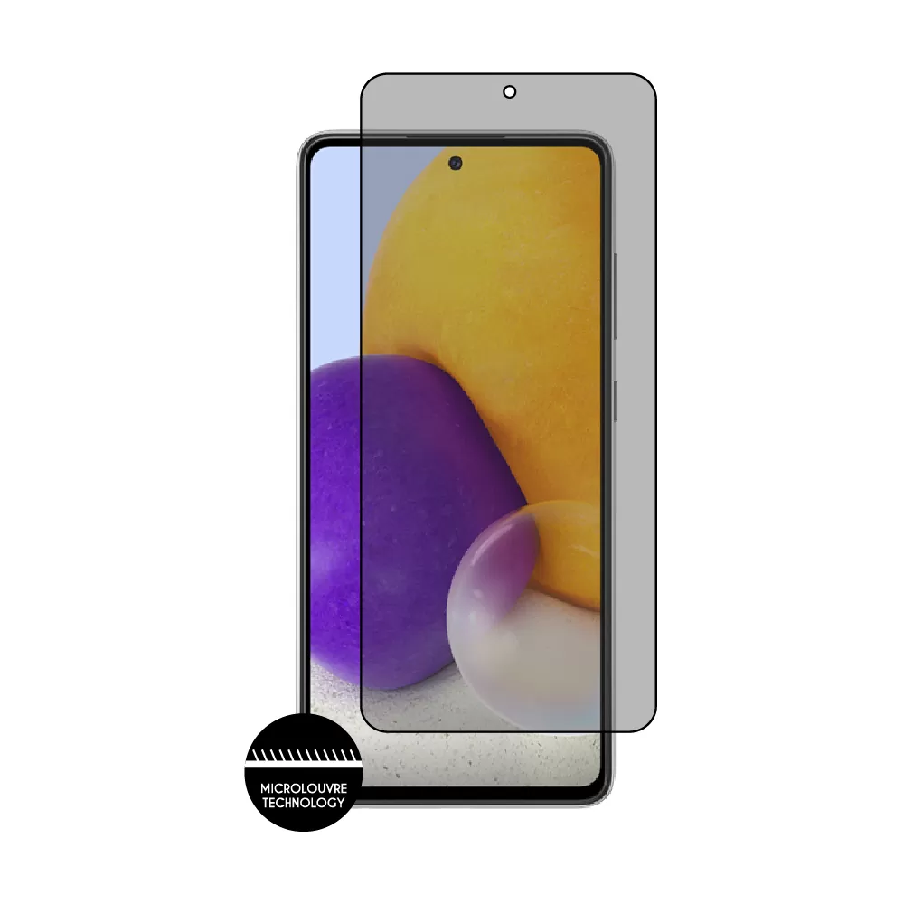 IDOL 1991 PRIVACY ANTISPY TEMPERED GLASS SAMSUNG A72 A725/A726 6.7in 9H 0.25mm SEMI CURVED FULL GLUE BLACK - Image 7