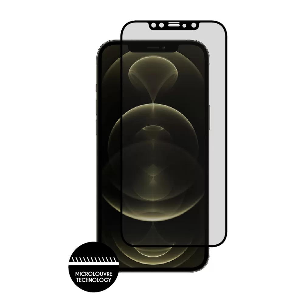 IDOL 1991 PREMIUM PRIVACY ANTISPY TEMPERED GLASS IPHONE 12 PRO/IPHONE 12 6.1in 9H 0.25mm SEMI CURVED FULL GLUE BLACK - Image 6