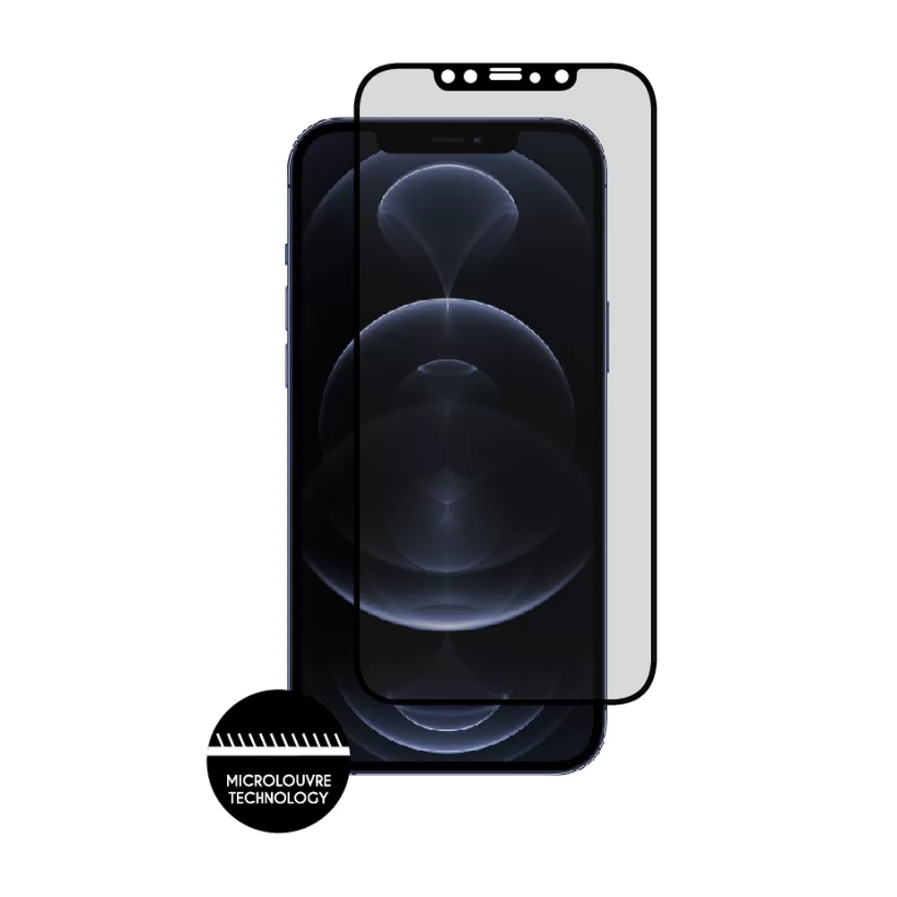 IDOL 1991 PREMIUM PRIVACY ANTISPY TEMPERED GLASS IPHONE 12 PRO MAX 6.7in 9H 0.25mm SEMI CURVED FULL GLUE BLACK - Image 6