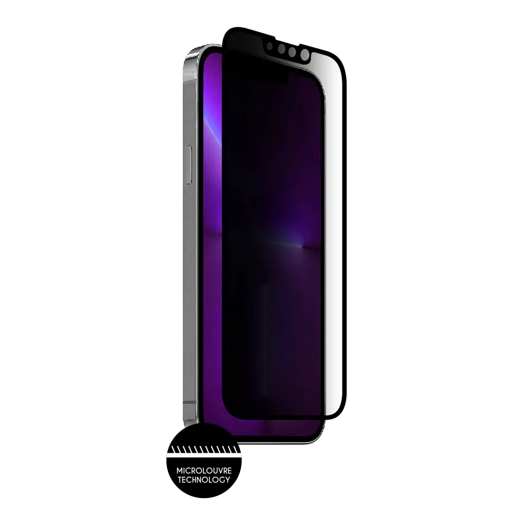 IDOL 1991 PREMIUM PRIVACY ANTISPY TEMPERED GLASS IPHONE 13 PRO/IPHONE 13 6.1in 9H 0.25mm SEMI CURVED FULL GLUE BLACK - Image 7