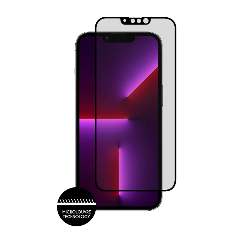 IDOL 1991 PREMIUM PRIVACY ANTISPY TEMPERED GLASS IPHONE 13 PRO/IPHONE 13 6.1in 9H 0.25mm SEMI CURVED FULL GLUE BLACK - Image 6