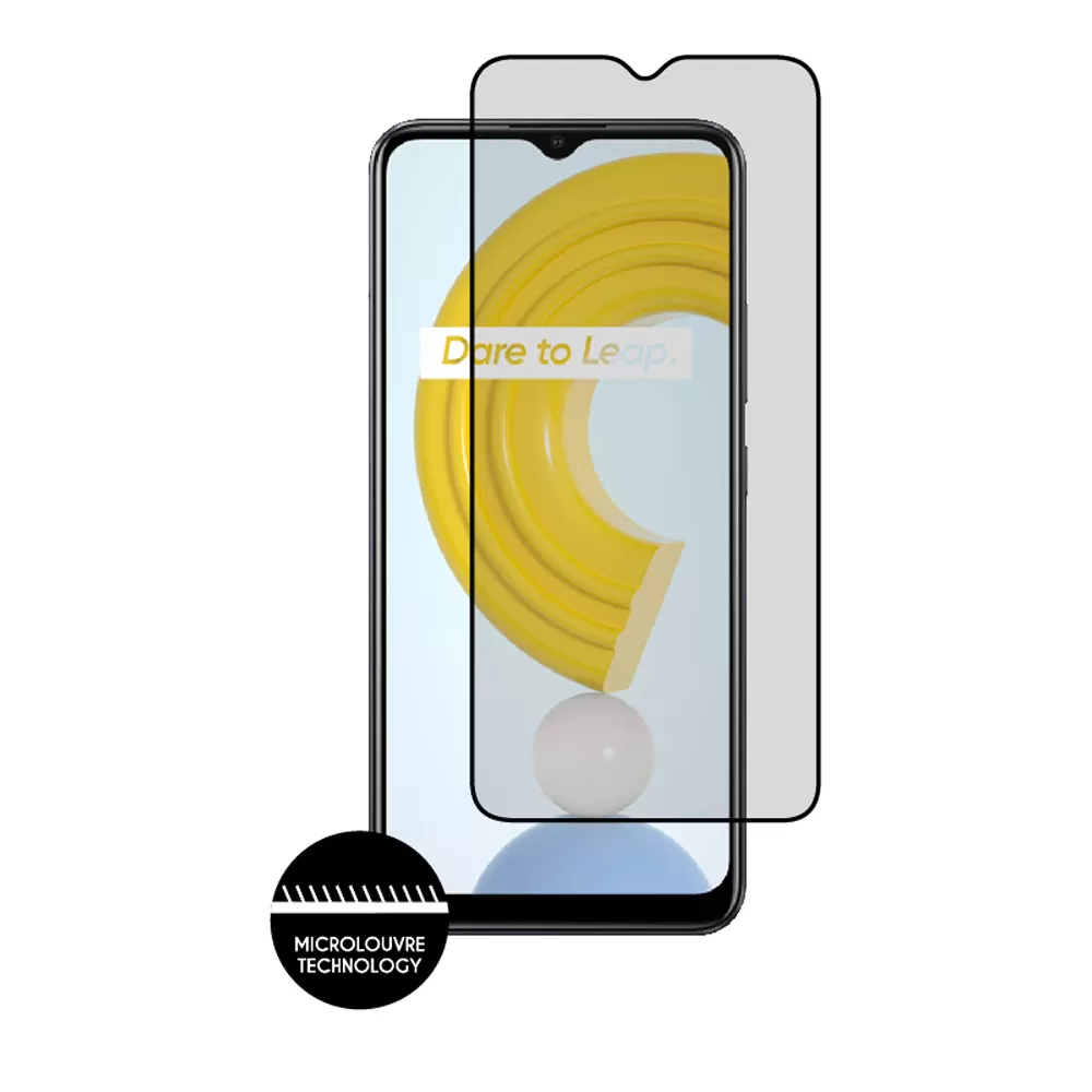 IDOL 1991 PREMIUM PRIVACY ANTISPY TEMPERED GLASS REALME C21 6.5in 9H 0.25mm SEMI CURVED FULL GLUE BLACK - Image 6
