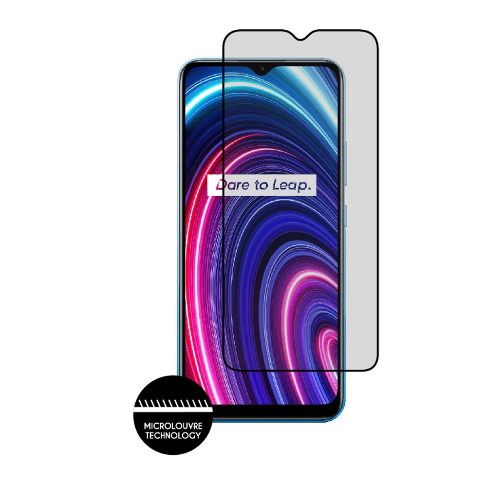 IDOL 1991 PREMIUM PRIVACY ANTISPY TEMPERED GLASS REALME C21Y/C25Y 6.5in 9H 0.25mm SEMI CURVED FULL GLUE BLACK - Image 6
