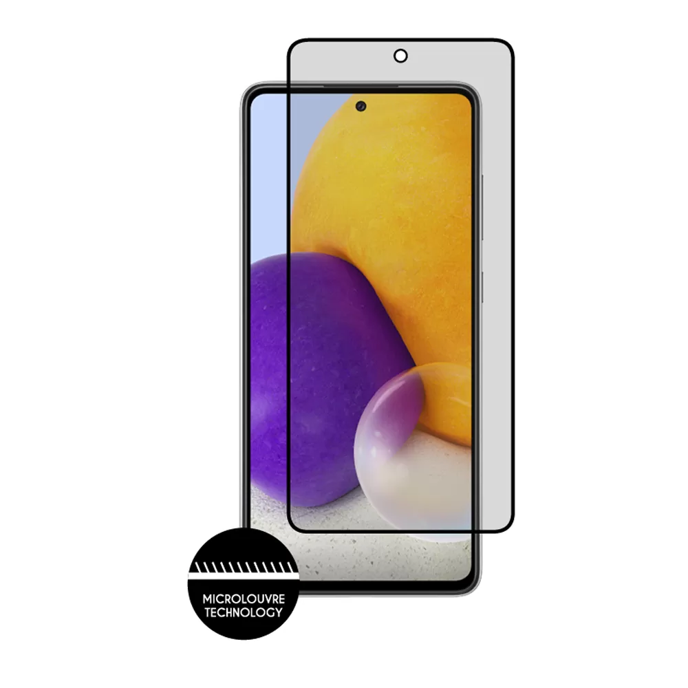 IDOL 1991 PREMIUM PRIVACY ANTISPY TEMPERED GLASS SAMSUNG A72 A725/A726 6.7in 9H 0.25mm SEMI CURVED FULL GLUE BLACK - Image 6