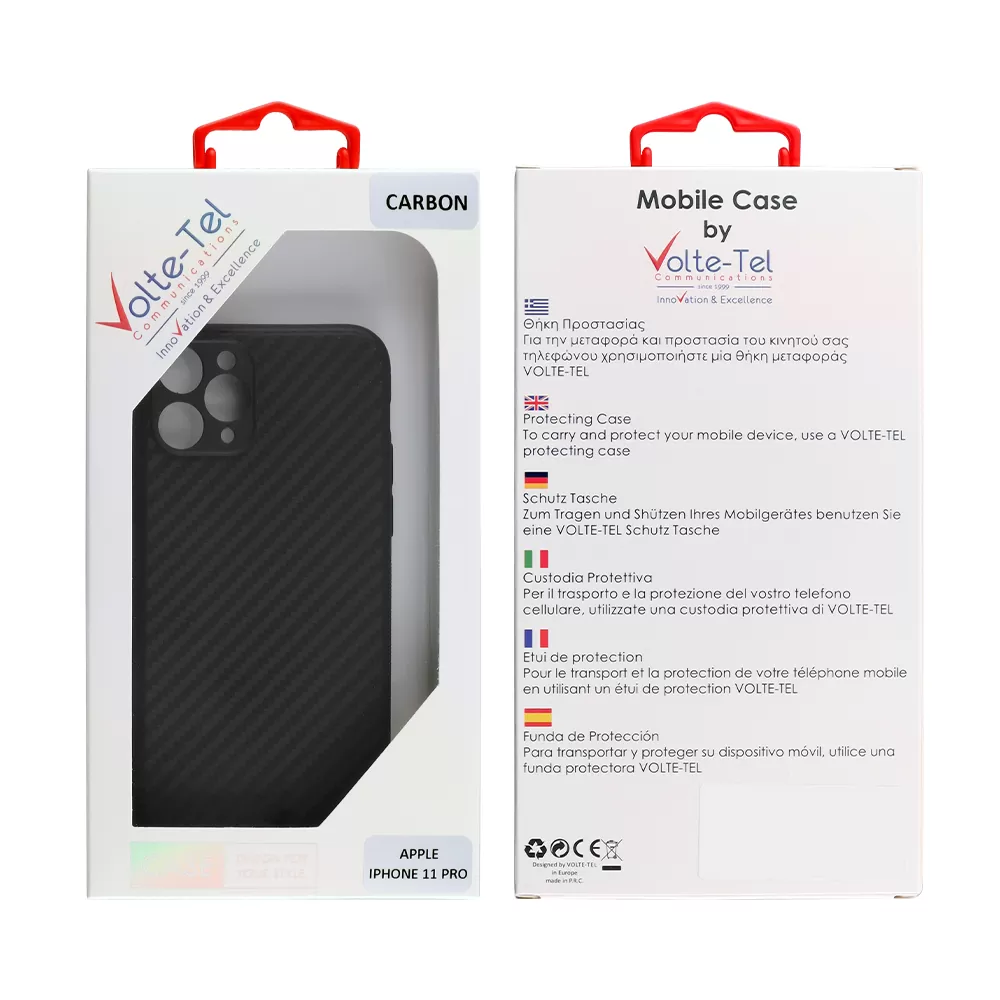 VOLTE-TEL CARBON ΘΗΚΗ IPHONE 11 PRO 5.8in  CAMERA PROTECTIVE BLACK - Image 2