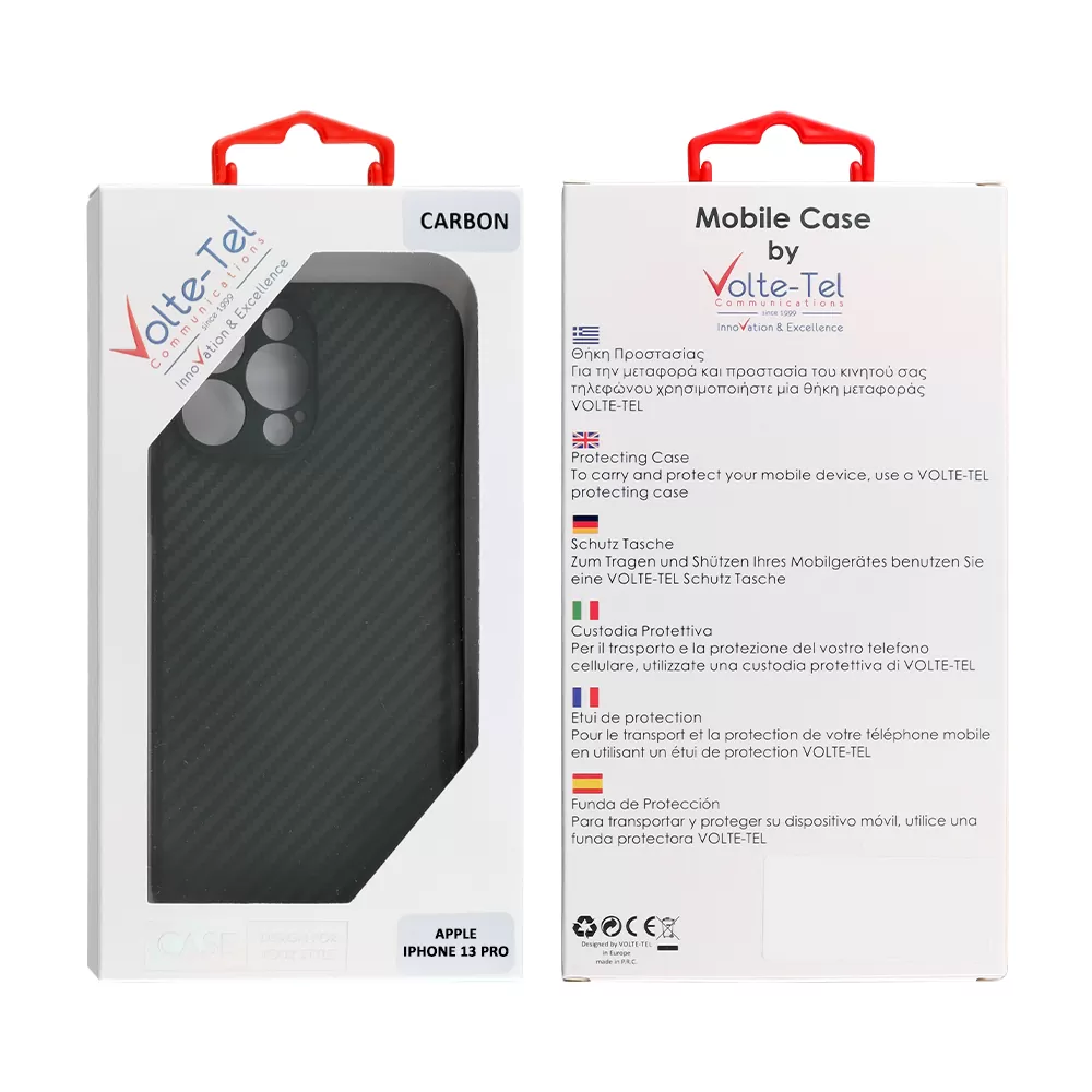 VOLTE-TEL CARBON ΘΗΚΗ IPHONE 13 PRO 6.1in  CAMERA PROTECTIVE BLACK - Image 2