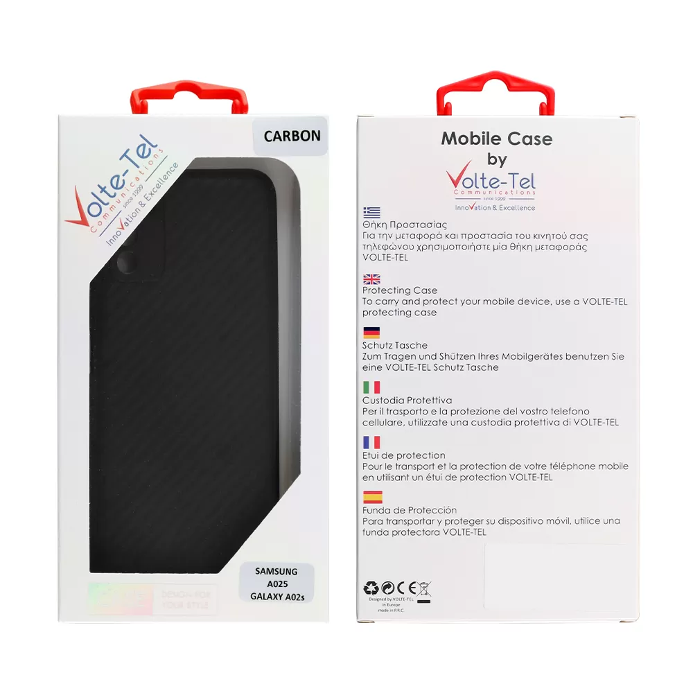 VOLTE-TEL CARBON ΘΗΚΗ SAMSUNG A02s A025 6.5in  CAMERA PROTECTIVE BLACK - Image 2