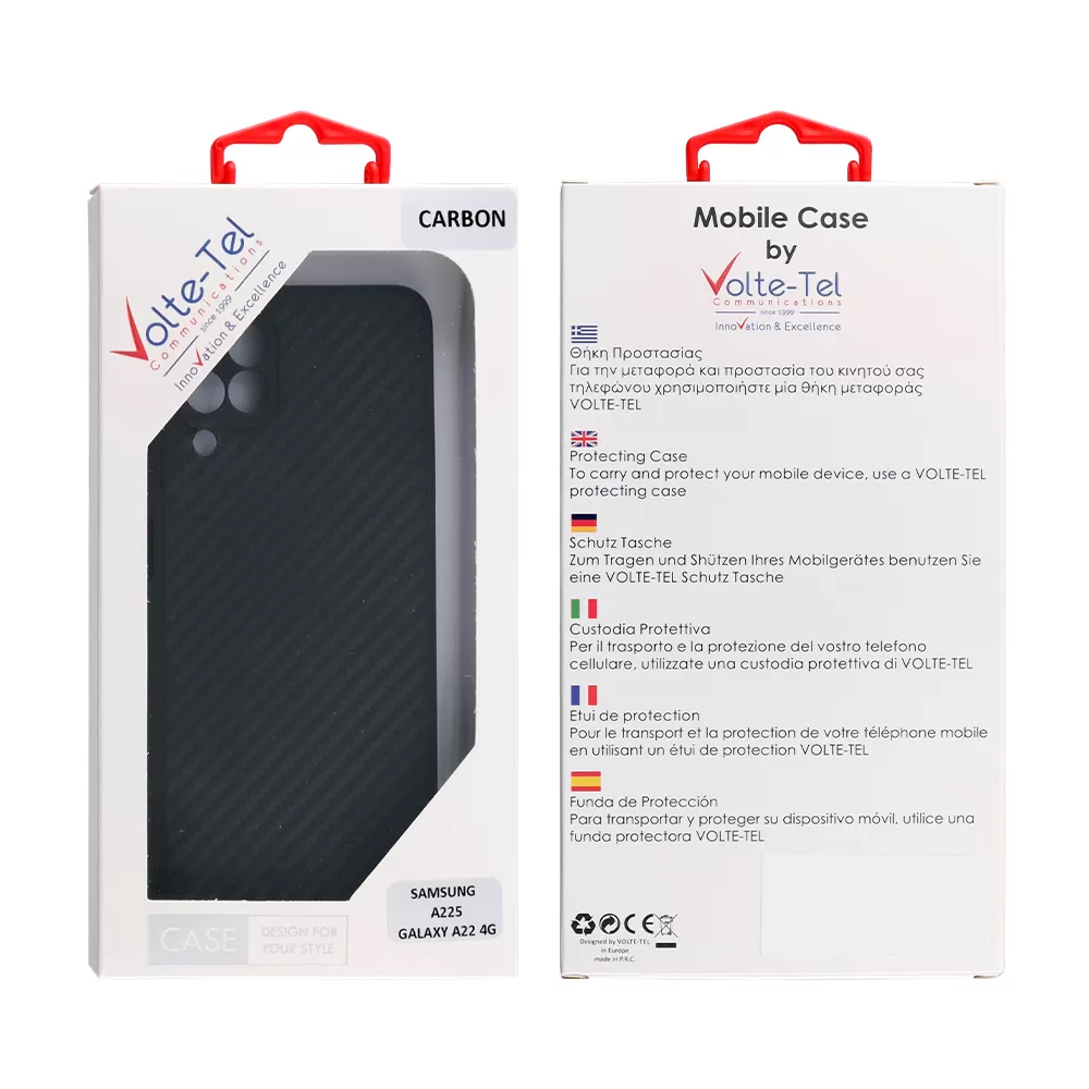 VOLTE-TEL CARBON ΘΗΚΗ SAMSUNG A22 4G A225 6.4in  CAMERA PROTECTIVE BLACK - Image 2