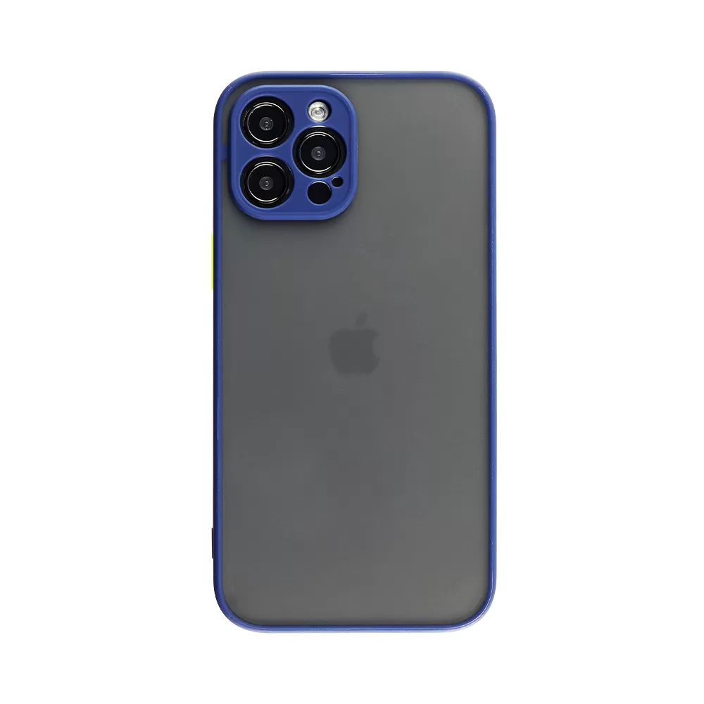 LIME HARDSHELL FUSION ΘΗΚΗ IPHONE 12 PRO 6.1in  FULL CAMERA PROTECTION BLUE WITH YELLOW KEYS - Image 7