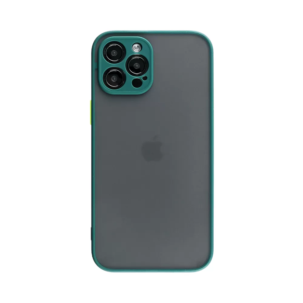 LIME HARDSHELL FUSION ΘΗΚΗ IPHONE 12 PRO 6.1in  FULL CAMERA PROTECTION DARK GREEN WITH YELLOW KEYS - Image 7