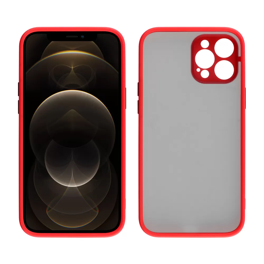 LIME HARDSHELL FUSION ΘΗΚΗ IPHONE 12 PRO 6.1in  FULL CAMERA PROTECTION RED WITH BLACK KEYS - Image 6