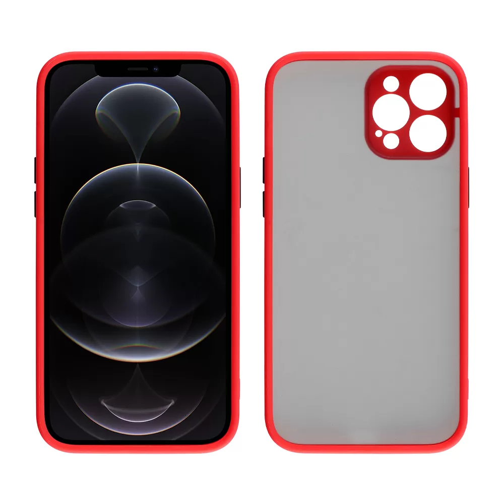 LIME HARDSHELL FUSION ΘΗΚΗ IPHONE 12 PRO MAX 6.7in  FULL CAMERA PROTECTION RED WITH BLACK KEYS - Image 6
