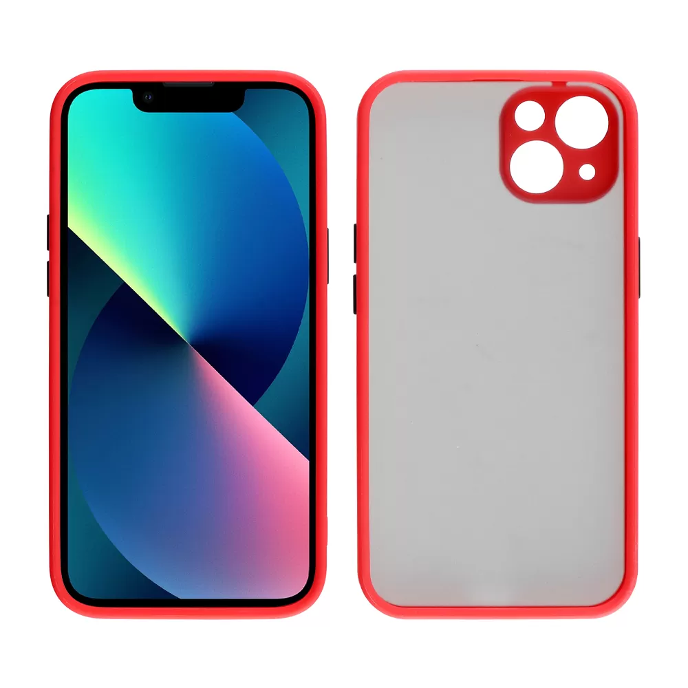 LIME HARDSHELL FUSION ΘΗΚΗ IPHONE 13 6.1in  FULL CAMERA PROTECTION RED WITH BLACK KEYS - Image 6