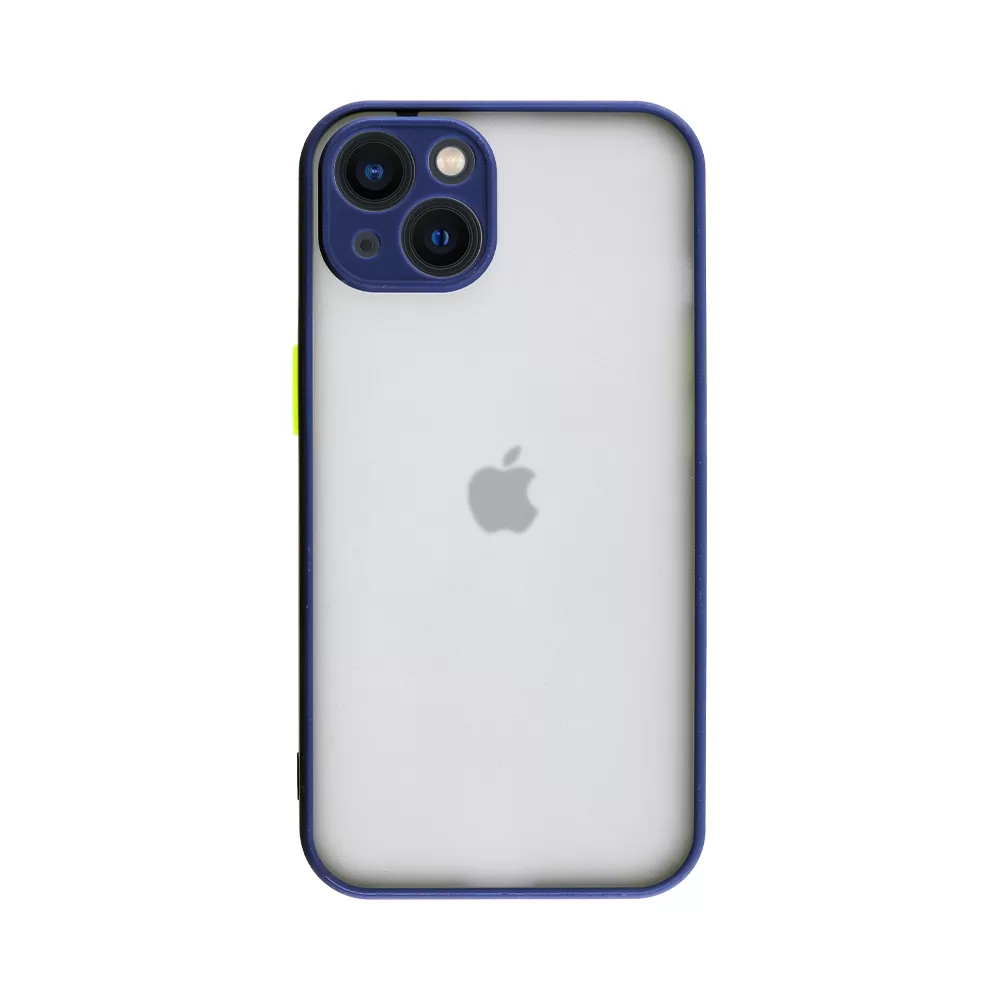 LIME HARDSHELL FUSION ΘΗΚΗ IPHONE 13 MINI 5.4in  FULL CAMERA PROTECTION BLUE WITH YELLOW KEYS - Image 7